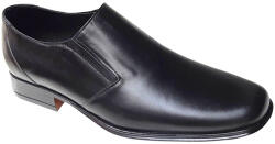 NIC-MAR Pantofi eleganti barbati din piele naturala - Model negru fara siret GKR, marimea 44