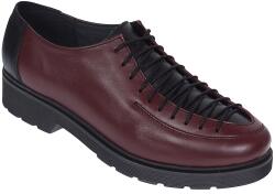 Ciucaleti LUX Pantofi casual dama din piele naturala - Model Visiniu cu Negru PDGINAVIS, marimea 35