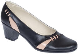 Ciucaleti LUX Pantofi dama eleganti din piele naturala - Mara Negru Nud P36NND, marimea 36