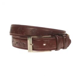 NANO BELTS Curea barbati, casual-eleganta, din piele ecologica, latime 3.5 cm, maro - NB017