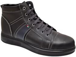 Ciucaleti LUX Ghete barbati din piele naturala imblanite Negru GKR40N, marimea 40