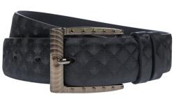 NANO BELTS Curea barbati, casual, latime 3.8cm, Negru, piele eco - CK106N