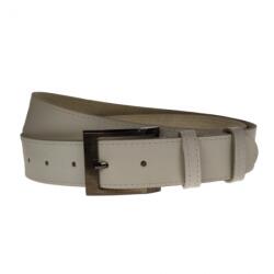 CLEJA Curea barbati, casual-eleganta, din piele ecologica, latime 3.5 cm, alb - CL001