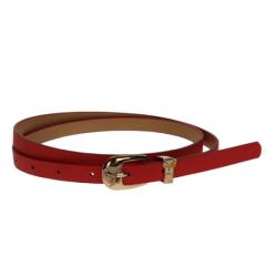 CK LEATHER Curea dama, casual-eleganta, din piele ecologica, latime 1.3 cm, rosu - CKD014