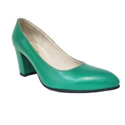 Ninna Art Shoes Pantofi eleganti dama, verzi, din piele naturala box, toc 6 cm - NA87V2, marimea 39