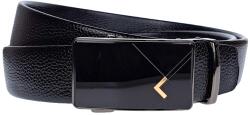 CK LEATHER Curea eleganta barbati pentru costum, catarama metalica fara ac, latime 3.5 cm, lungime reglabila, negru - CK214N - ciucaleti