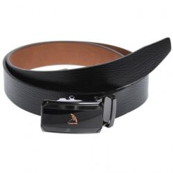 Lucianis Style Curea din piele pentru barbati, catarama metalica fara ac, latime 3.5 cm, lungime reglabila, negru - LS256NNBR - ciucaleti