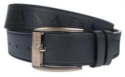 NANO BELTS Curea barbati, casual, latime 3.9cm, NEGRU, piele eco - CK115N