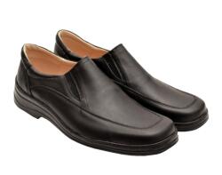 Rovi Design Pantofi barbati pe calapod lat piele naturala, masuri 39 - 47 Negru, marimea 47