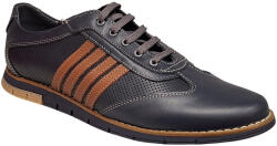 Ciucaleti j Pantofi barbati sport din piele naturala , Bleumarin, Maro - GKR92BLM, marimea 43