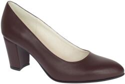 Ninna Art Shoes Pantofi eleganti dama din piele naturala box, toc 7 cm - Model Selena NA87BORDOP, marimea 39