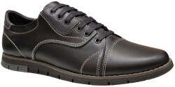 Ciucaleti LUX Pantofi barbati, casual din piele naturala, Negru, GKR67N, marimea 37