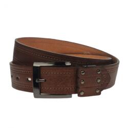 CK LEATHER Curea barbati, casual-eleganta, din piele ecologica, latime 3.5 cm, maro - CK179M