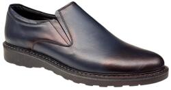 Lucianis Style Pantofi barbati casual, cu elastic, piele naturala, Blue Navi, CORSAELBLM, marimea 45