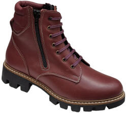 Ciucaleti j Ghete dama imblanite din piele naturala cu doua femoare Bordeaux GKR21VIS, marimea 38