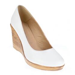 CIUCALETI Pantofi dama casual din piele naturala alba cu platforma de 7 cm - MARA P3550ALB, marimea 37