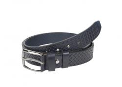 ALPIN POLO Curea barbati eleganta, mata, bleumarin , din piele naturala cu model 3.5 cm ALP1034BLM - ciucaleti