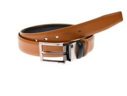 KALEWENSEN Curea barbati eleganta, din piele naturala, ecologica maro deschis 3.5 cm - DR1220NMD - ciucaleti