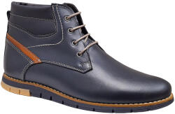 Ciucaleti j Ghete barbati casual, din piele naturala, cu siret, imblanite, GKR Rome - GKR64BL, marimea 42