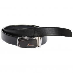 Lucianis Style Curea din piele pentru barbati, catarama metalica fara ac, latime 3.5 cm, lungime reglabila, negru - LS206NSBR - ciucaleti