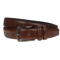 NANO BELTS Curea barbati, casual-eleganta, din piele ecologica, latime 3.5 cm, maro inchis - NB010