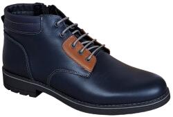 Ciucaleti j Ghete barbati casual, din piele naturala, cu siret, imblanite, bleumarin, GKR Imperium - GKR65BL, marimea 41