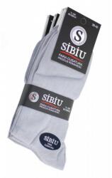 Santexsibiu Sosete barbati, set 5 perechi din bumbac, gri, fara cusatura - Sibiu Romania GRI21, marimea 43-46