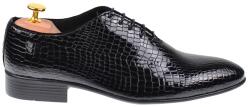 CIUCALETI Pantofi eleganti pentru barbati piele naturala, negru, 024CROCON, marimea 37