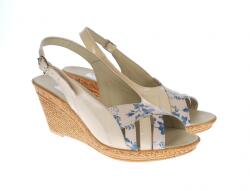 MV Ciucaleti Sandale dama de vara cu platforme de 7 cm, din piele naturala lacuita, bej, S50LACBEJ, marimea 38