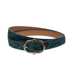 CK LEATHER Curea dama, casual-eleganta, din piele ecologica, latime 1.8 cm, albastru - CKD022
