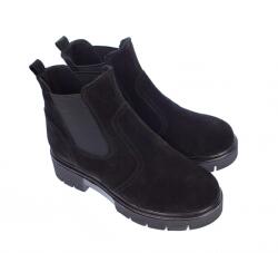 Ciucaleti Ghete dama casual din piele naturala intoarsa culoare neagra Katy, marimea 35