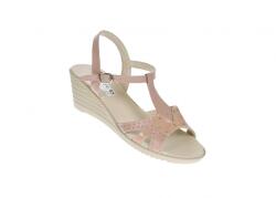 MV Ciucaleti Sandale dama de vara cu platforme de 6 cm, din piele naturala, NUD, S17NUD, marimea 37