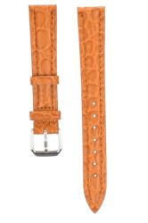 Time Veranda Curea de ceas din piele, 14 mm x 19 cm, crocodil, maro - ciucaleti