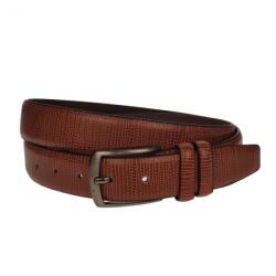 NANO BELTS Curea barbati, casual-eleganta, din piele ecologica, latime 3.5 cm, maro - NB015