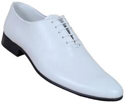 CIUCALETI Pantofi barbati, albi, eleganti, din piele naturala box - MOD1ALBBOX, marimea 41