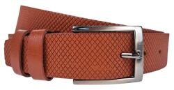 Alpe Leather Curea barbati, eleganta, pentru costum, din piele naturala Maro Coniac, 3.5cm - CK53M - ciucaleti