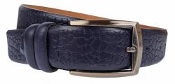 Alpe Leather Curea barbati, eleganta, pentru costum, din piele naturala, Bleumarin, 3.4cm - CK68BL - ciucaleti