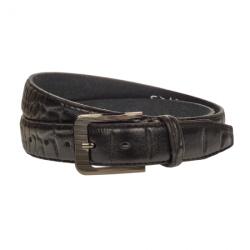 NANO BELTS Curea barbati, casual-eleganta, din piele ecologica, latime 3.5 cm, negru - NB028