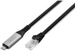 ASSMANN Cat. 6A 1GbE RJ45 S/FTP LSZH USB 3.2 Gen1 type-C Ethernet kábel 5m (AK-300601-050-S) - bestbyte