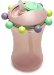 Melii Abacus Straw Sippy Cup bögre szívószállal Pink 340 ml