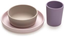 Melii Feeding Set etetőkészlet Pink, Purple, Grey 3 db