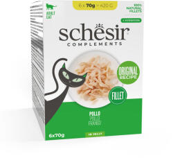 Schesir 6x70g Schesir Complements Filet csirke aszpikban nedves macskatáp