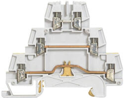 Legrand 037152 Viking3 fázis 2, 5mm2 aktor sorkapocs szürke fémtalp, PNE 3 emeletes csavarral (037152)