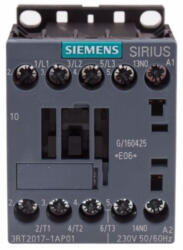 Siemens 3RT2017-1AP01 mágneskapcsoló, 5, 5kW/12A, 230VAC, 1NO, S00, csavaros (3RT20171AP01)