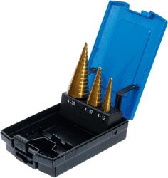 BGS technic Lépcsős fúrókészlet titán-nitrid bevonattal Ø4-30mm, 3db (BGS-1624)