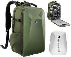 K&F Concept hardshell professzionális kamera hátizsák, 22L, 15.6 laptop zseb, zöld (KF-13-134V3) - mikrosat