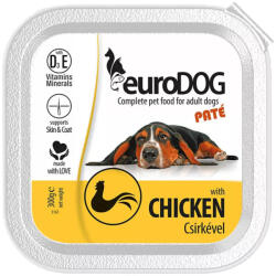 Euro Pet Euro Dog Paté Alutálcás Kutyaeledel (Csirke) - 300 g