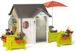Smoby Căsuța grădinarului Garden House Smoby extensibilă în mod excepțional cu gard și flori (SM810255-E) Casuta pentru copii