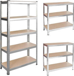 Humberg Fém ipari polcrendszer MDF lapokkal 150x75x30cm - 625kg teherbírás (4810)