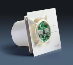 CATA E-150GTH ventilátor üveg előlappal, utószellőztető és páraérzékelő funkcióval, fehér (qd-mk-00902200)